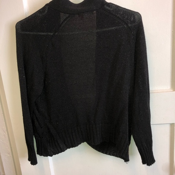 Charlotte Russe Black Cardigan Sweater- a little sparkle and this is a cute days - Picture 8 of 9